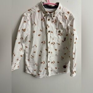 Souris mini button down shirt with moose 🦌 5 years